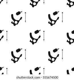 Tattoo machine icon black. Single tattoo icon from the big studio black.