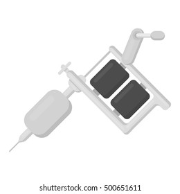 Tattoo machine icon monochrome. Single tattoo icon from the big studio monochrome.