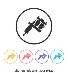 tattoo machine icon. vector illustration