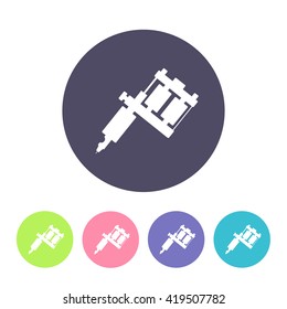 tattoo machine icon. vector illustration