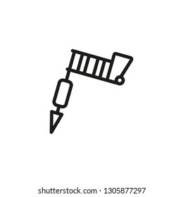 Tattoo machine line icon. Needle, ink, tool. Art concept. Can be used for topics like drawing, equipment, painting