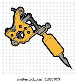 tattoo machine vector illustration isolated