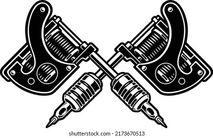 tattoo machine vector on white background