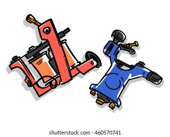 tattoo machines illustration