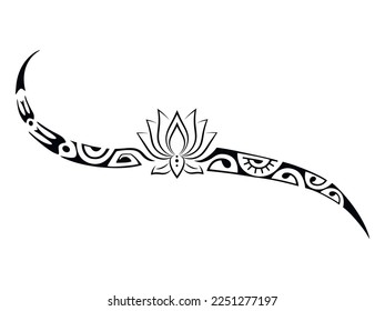 Tattoo Maori design. Ethnic decorative oriental ornament. Art tribal tattoo. Vector sketch of a tattoo Maori.