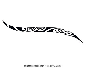 Tattoo Maori design. Ethnic oriental ornament. Art tribal tattoo. Vector sketch of a tattoo Maori.