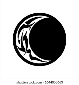 Tattoo Moon, Moon Vektorillustration Kunstillustration