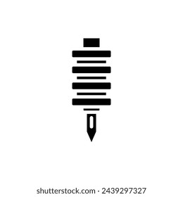 Tattoo Needle Filled Icon Vector Illustration