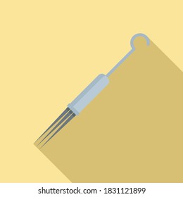 Tattoo needle set icon. Flat illustration of tattoo needle set vector icon for web design