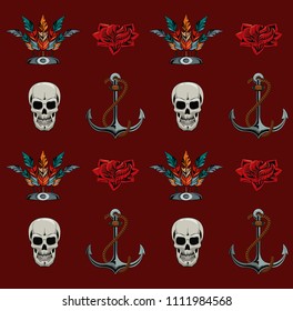 Tattoo old school background