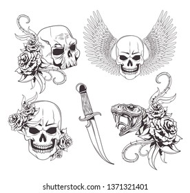 Tattoo old school drawing