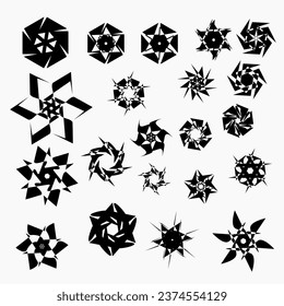 tattoo old tribal set icons,vector