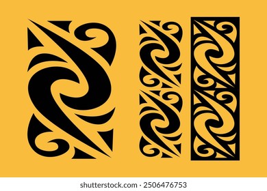 Tattoo ornament geometric tribal gothic pattern