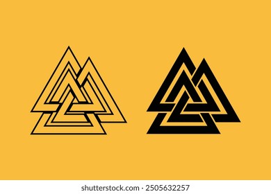 Tattoo ornament tribal triangle pattern