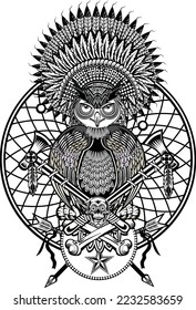 the Tattoo owl and Dreamcatcher