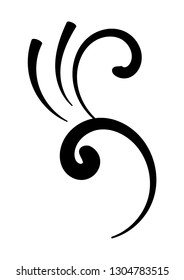 tattoo pattern, emblem background, spiral curls vector