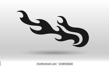 Tattoo pattern fire graphic elements