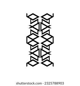 Patrón de tatuaje, diseño de arte del patrón de Henna de color blanco y negro
