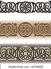 Tattoo-Muster im traditionellen keltischen Stil mit Knoten und Schleifen. Nahtlose Vektorgrafik.