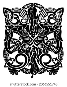 Tätowiermuster maori, Samoa-Ziergrenze, ethische Stammesvorlage Vektor.