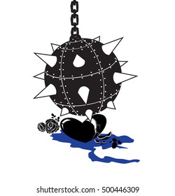 Tattoo. Pendulum big shock to the heart. Blood flow map