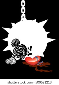 Tattoo. Pendulum big shock to the heart. Blood flow map