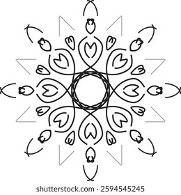 Tattoo, print, design element, for backgrounds and colouring book pages