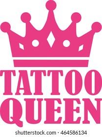 Tattoo queen with crown