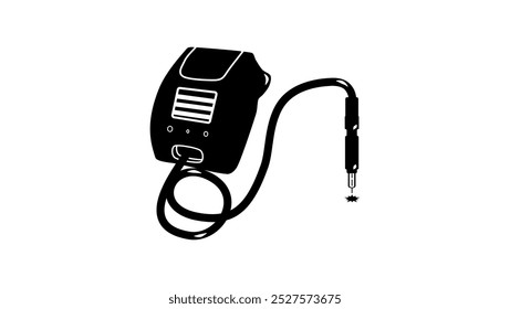 Tattoo Removal Machine, black isolated silhouette