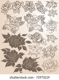 Tattoo Roses (Vector)