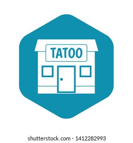 Tattoo salon building icon in simple style isolated vector illustration