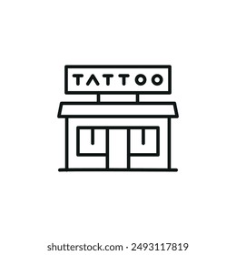 Tattoo salon icon. Simple tattoo salon icon for social media, app, and web design. Vector illustration.