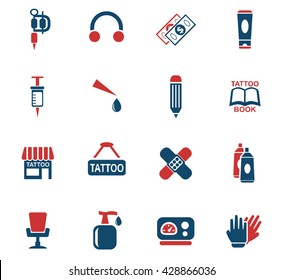 tattoo salon web icons for user interface design