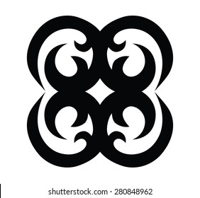 Tattoo shape art tribal vector designs. Abstract pattern logo design on white background. 