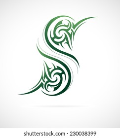 Tattoo shape as graphic design element. Gothic origin