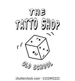 The Tattoo Shop Dice Background Vector Image
