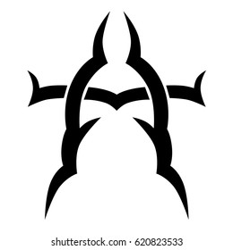 Tattoo sketch tribal vector design. Simple logo. Designer isolated element for decorating the body of women, men and girls arm, leg and other body parts. Abstract illustration.