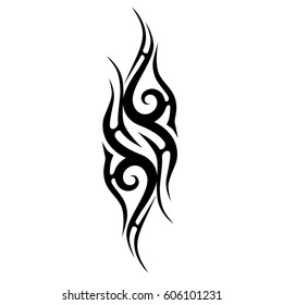 Tattoo sketch tribal vector designs. Simple logo. Designer isolated element for ideas decorating the body of women, men and girls arm, leg and other body parts. Abstract illustration.