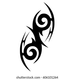 Tattoo sketch tribal vector designs. Simple logo. 