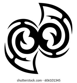 Tattoo sketch tribal vector designs. Simple logo. Designer isolated element for ideas decorating the body of women, men and girls arm, leg and other body parts. Abstract illustration.