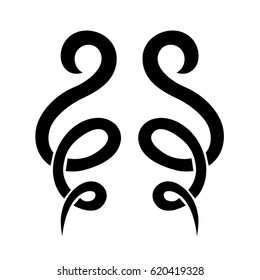 Tattoo sketch tribal vector designs. Simple logo. Designer isolated element for ideas decorating the body of women, men and girls arm, leg and other body parts. Abstract illustration.