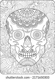 Tattoo Skull Coloring Pages for Kids and Adults