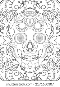 Tattoo Skull Coloring Pages for Kids and Adults