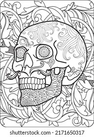 Tattoo Skull Coloring Pages for Kids and Adults
