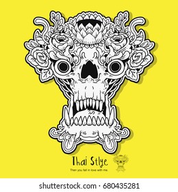 Tattoo Skull Design Thailand and I hope everyone will like it.