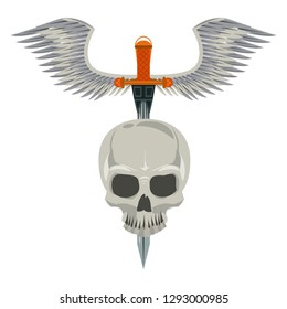 Tattoo skull drawing