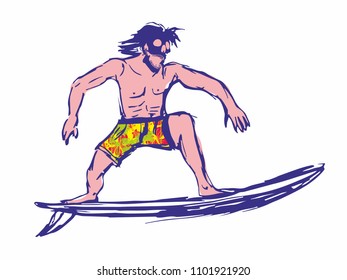 tattoo skull face surfer graphic design vector art