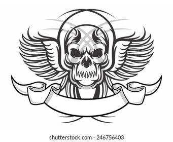 tattoo skull with wings