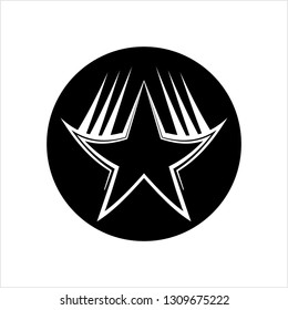 Tattoo Star Design, Clean Vector Art Illustration