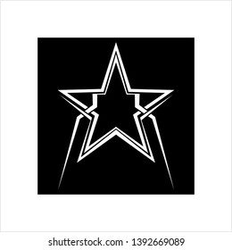 Tattoo Star Design, Clean Vector Art Illustration